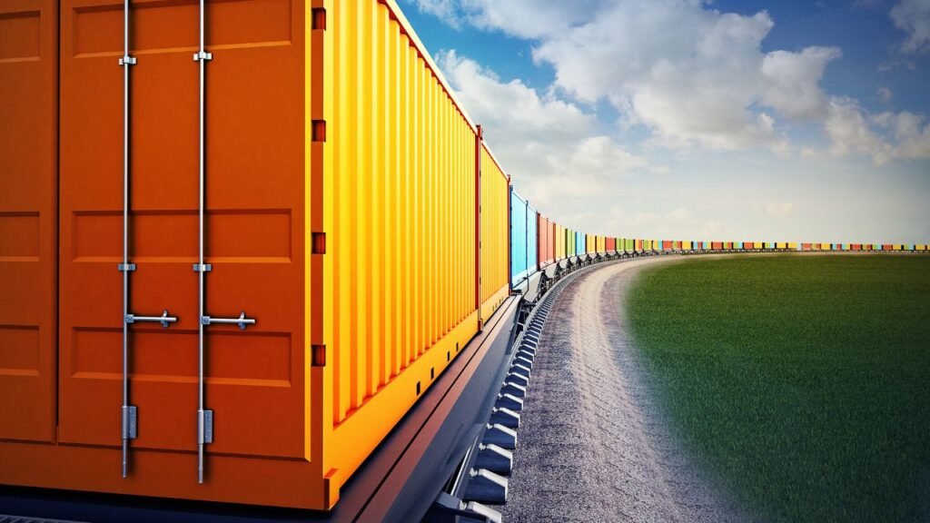 Rail freight from China to Europe.