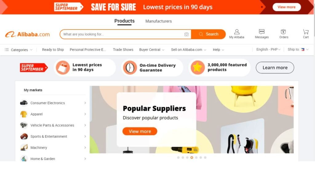 Pilih produk di Alibaba - XH Global Logistics Chins