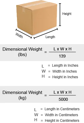charge weight calculate method